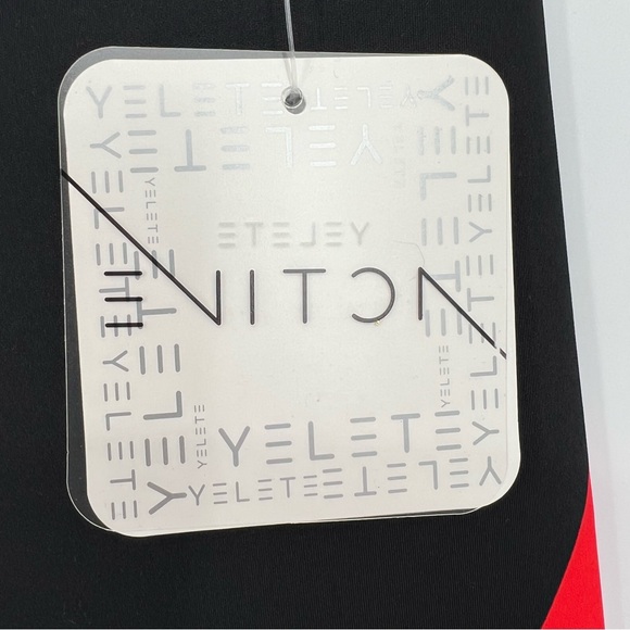 NEW Yelete Womens Active Leggings Workout Black/Red/Leopard Waist Pocket - Picture 11 of 13